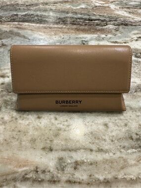 Burberry Tan Logo-Stamped Leather Accessory